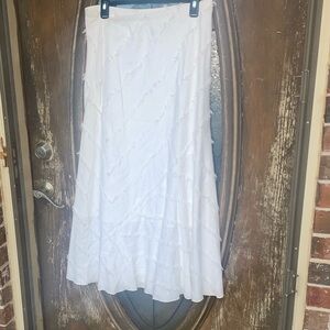 Maakif linen Blend maxi white Skirt! Size 12
